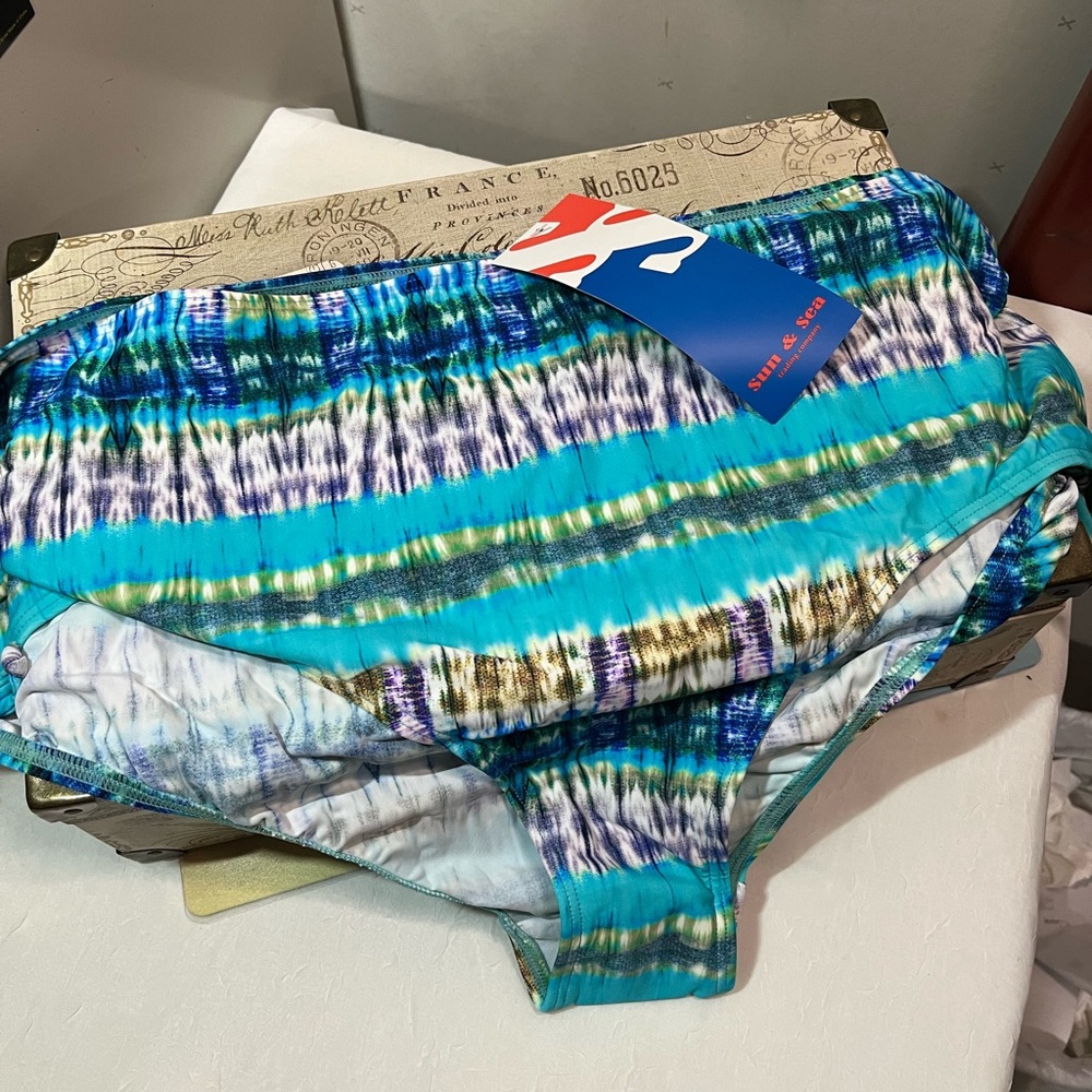 Sun & Sea Tie Dye Blue Bikini Bottoms